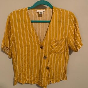 Mustard Yellow striped tee